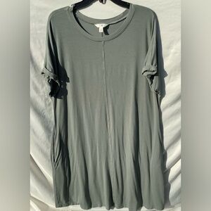 Womens Green T-Shirt Dress, size 0X (14W)